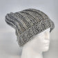 Chunky Knitted Beanie Hat Cool Grey Handcrafted Style Winter Watch Cap Unisex