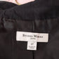 Studio Works Women’s Black Zip Jacket Size 4P Lightweight Notched Collar Petite
