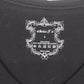 Escio-T Women's Black Rhinestone Endless Love Cross Heart Graphic Top Large