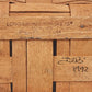 Longaberger Storage Pantry Basket with 6 Wooden Dividers & Leather Handles 1995
