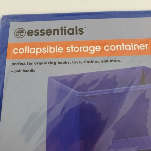 3 pack Bright BLUE Essentials Collapsible Storage Cubes Fabric 10½" x 11" NEW