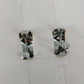 Silver Tone Wide Half Hoop Clip On Earrings Polished Concave Vintage