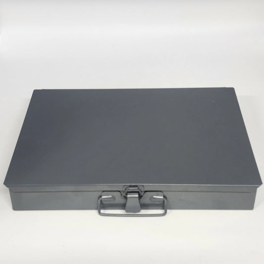 Durham MFG 211-95 Small Steel Compartment Box 12 Compartment Gray USA Hinged Lid