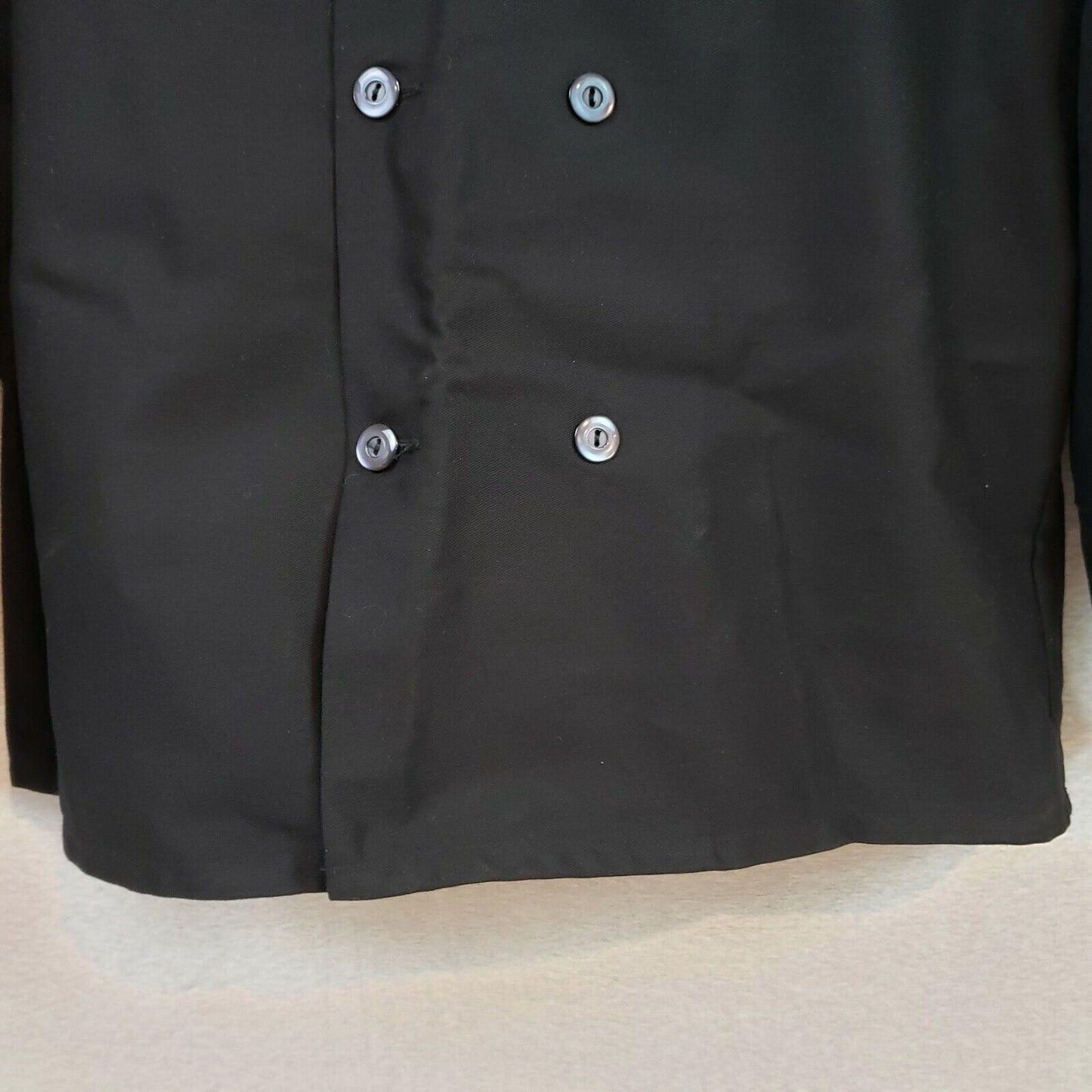 Fame Fabrics C10P Chef Coat Black XL 10 Button Long Sleeve