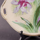 O&EG Royal Austria Porcelain Hand Painted Antique Floral Serving Plate Handles