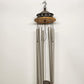 64" Wind Chime 5 Aluminum Tubes Ornate Wood Top Striker Blue Windsail Outdoor