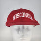 Wisconsin Badgers Snapback Hat 90s Champion Red NCAA Cap