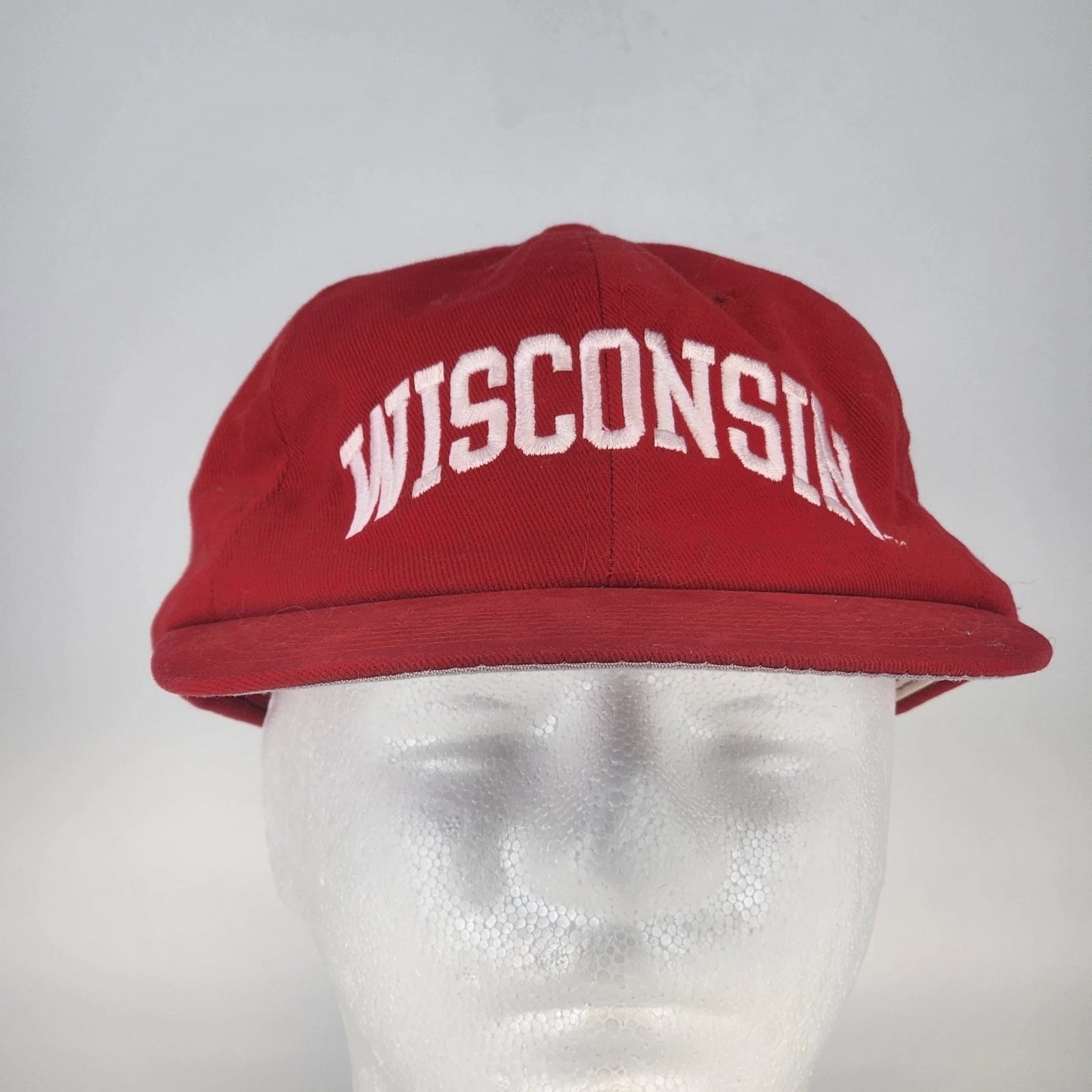 Wisconsin Badgers Snapback Hat 90s Champion Red NCAA Cap