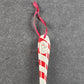 4 Snowman Chief Spoons by Williams Sonoma Christmas Ceramic Red Ribbons 6.5"