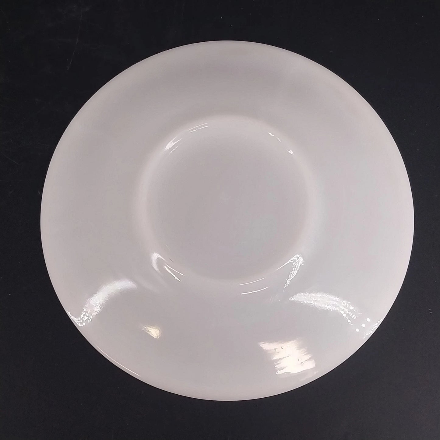 Vintage Hazel Atlas Milk Glass Saucers Grape Floral Set of 2