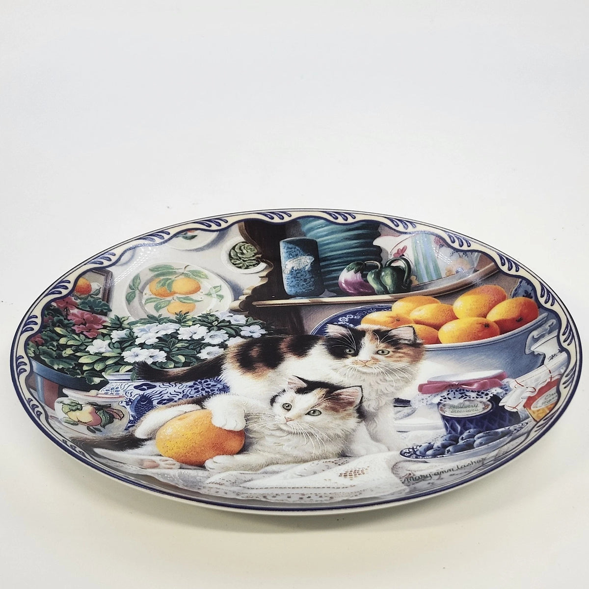 Emily & Alice In A Jam Cat Collector Plate Mary Ann Lasher Bradford Warm Country