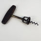 WILLIAMSON'S Corkscrew Wine Bottle Opener Flat Wood T Handle Boot Lever 5.5" Vtg