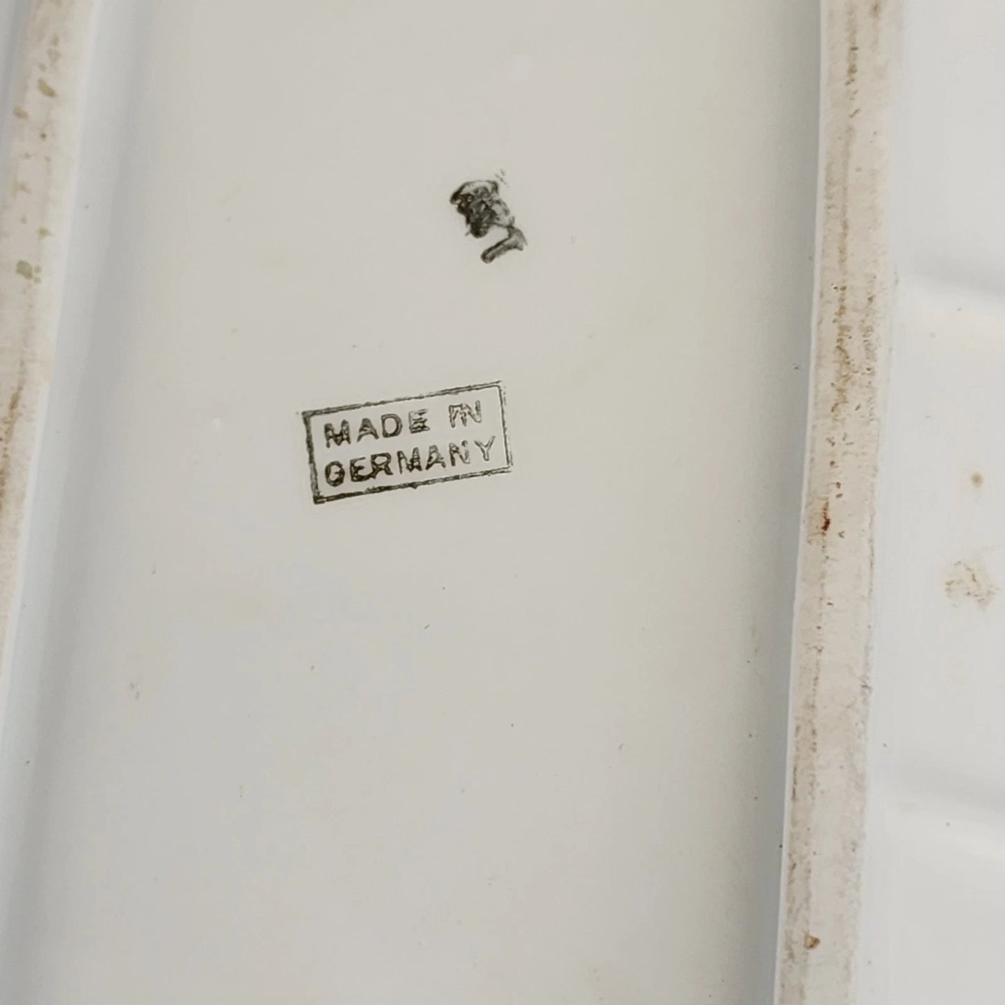 German Porcelain Celery Tray Cobalt Blue Gold Roman Ladies Scene 1900's Antique