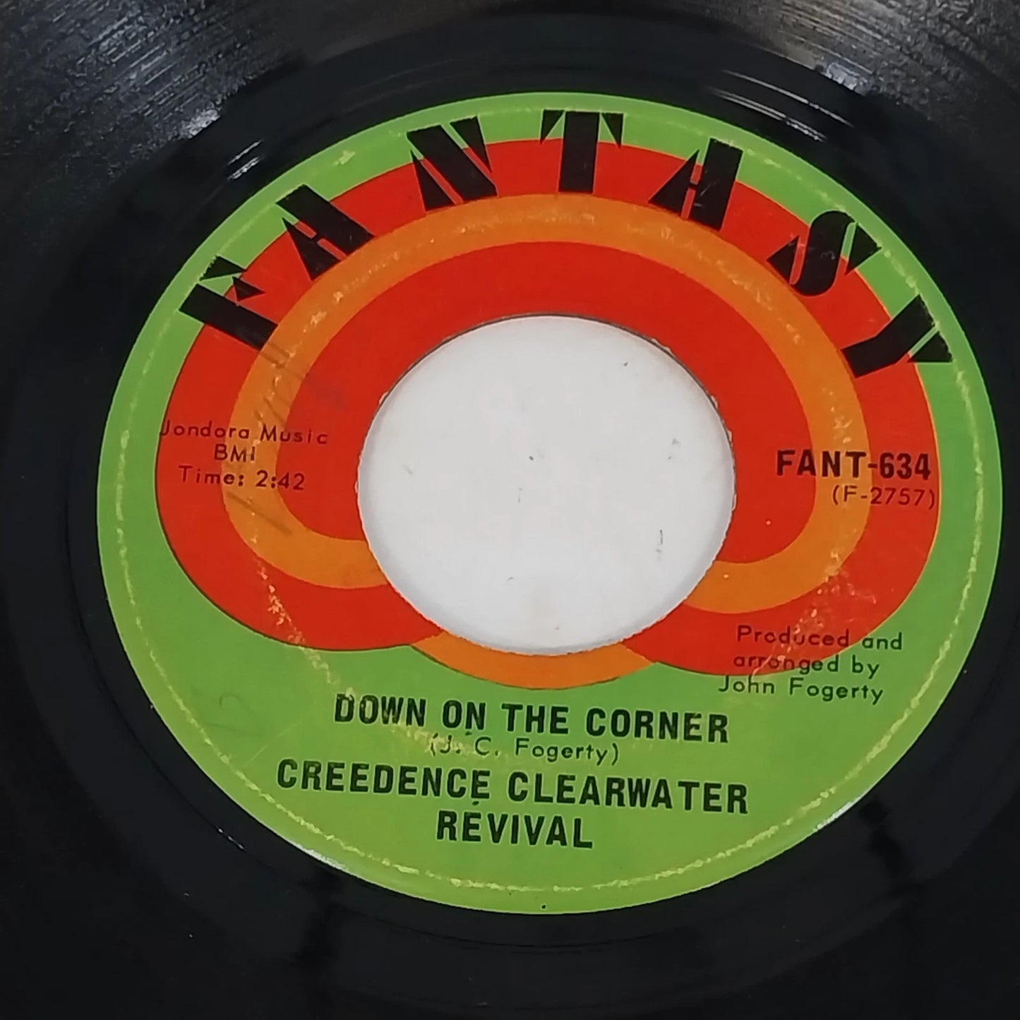 CCR Fortunate Son 45 RPM Vinyl Down On The Corner 1969