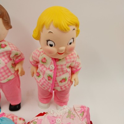Campbell's Soup Kid Twin Doll Plastic Brunette & Blonde 10" 1970s Various Outfit