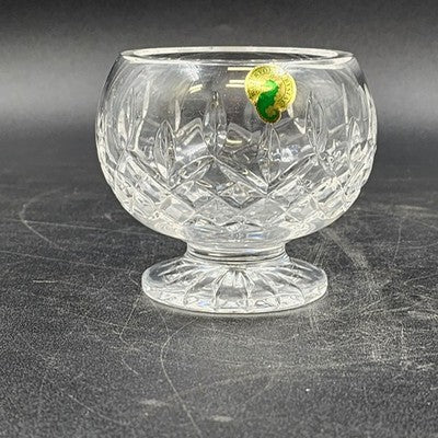 Open Sugar Bowl Waterford Lismore Footed Signed Elegant Crystal Glass