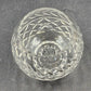 24% Lead Crystal Bowl Vase Hand Cut Clear Round 3.25" Footed Poland