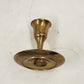 Solid Brass Gold Tone Candlestick Candle Hlder 2.5" x 3" Made in India Vintage