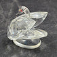 Swarovski Crystal Swan Figurine 2" with Red Eyes Elegant Collectible Vtg Decor