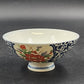 Set of 6 Japanese Imari Porcelain Bowls – Footed Noodle Ramen Flower Design | Vintage Red & Blue