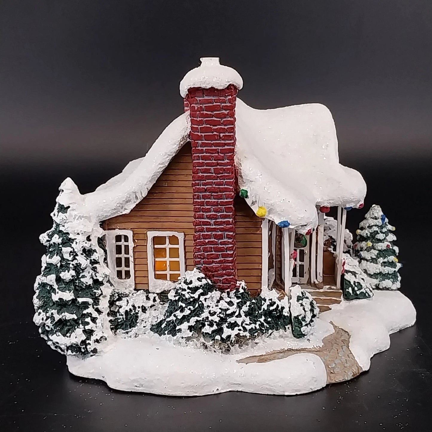 Thomas Kinkade Childhood Home Lighted Christmas Cottage