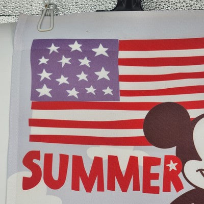 Disney Mickey Mouse "Summer in the USA" Garden Flag Banner Celebrate 90 Yrs 18"