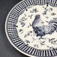 Queen’s Churchill Rooster Dinner Plate Black 10.5" Toile Floral Gingham Colombia