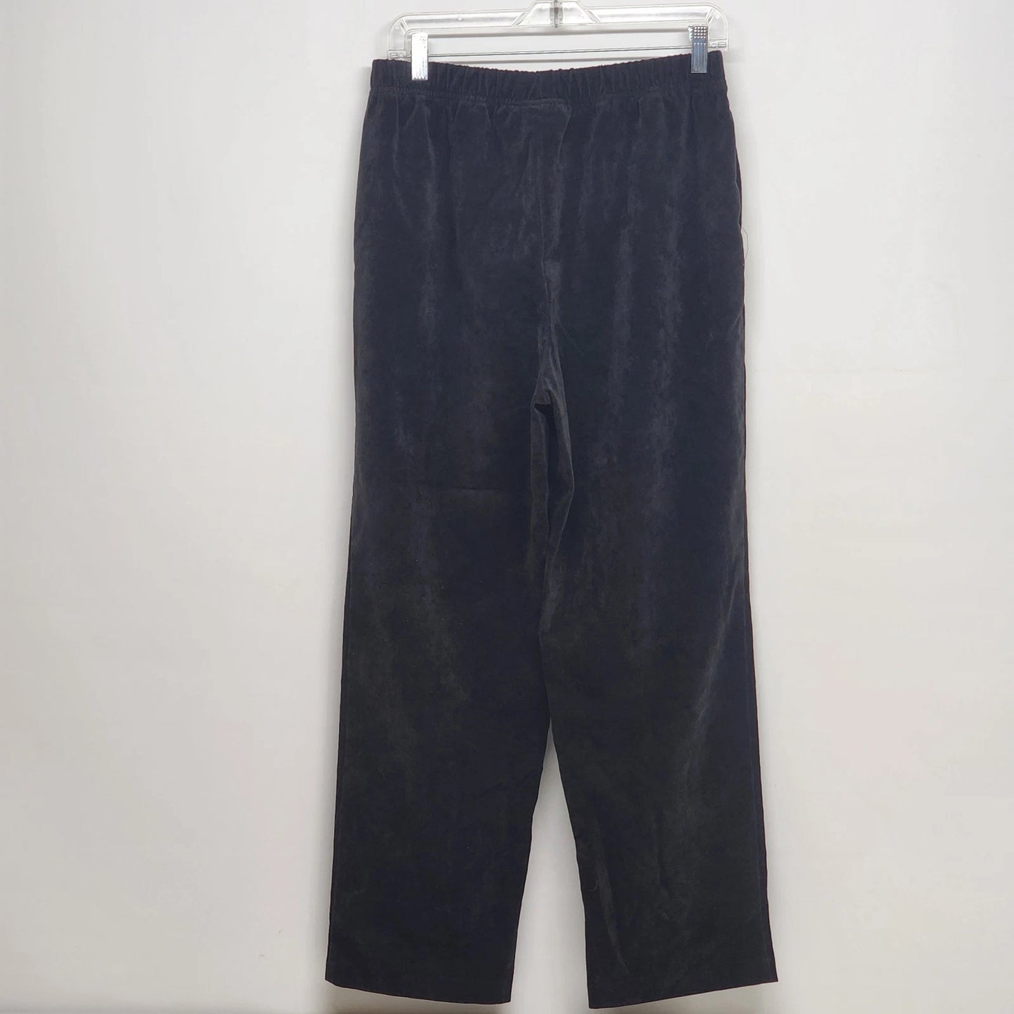 Breckenridge Women's 12P Petite Pants Grey Suede-Like Soft Straight Leg Pockets