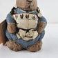 Folk Art Rabbit A Wobler Design Bunny Amy Wabbit Signed Cloth Clay 1992 Tagged