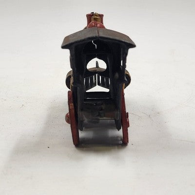 Locomotive Black Train 7.5"x3" Steam Engine 50 Red Wheels Cast Iron Collectible