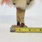 Rainbow C.Zopah Handmade Feather Folk Art Figure Colorful Wood Base 5" 154-168