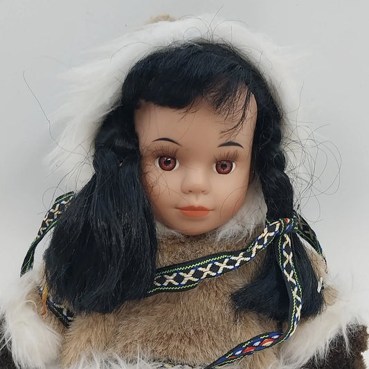 Alaskan Arctic Circle Girl Doll Faux Fur Native Style Outfit 14"