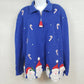 Heirloom Cardigan Sweater Christmas Collectibles 1XL Blue Santa Candy Cane 2004