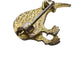 New Zealand Paua Abalone Shell Kiwi Bird Brooch Pin Gold Tone 1" Vintage Jewelry