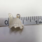 Mother of Pearl Turtle Charm White Shell Gold Tone Jump Ring Pendant Jewelry