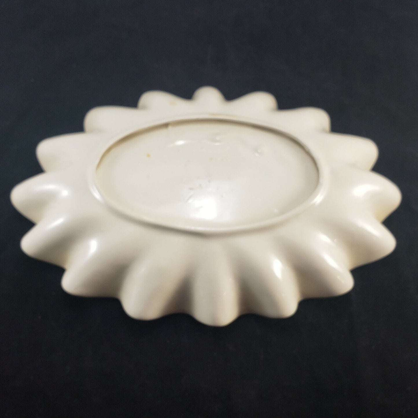 Vintage Ruffled Edge Ceramic Bowl 12 Inch Autumn Floral