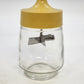 Federal Housewares Glass Food Chopper Yellow Lid Manual 10" Vintage Kitchen Tool