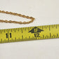 Gold Tone Figaro Chain with Charm Stars Two Strand Subtle Refined Necklace 12"
