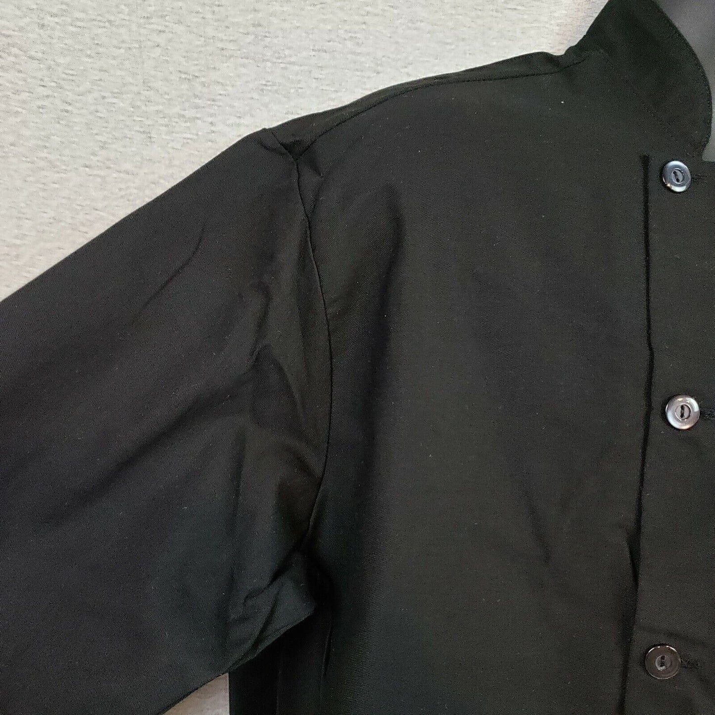 Fame Fabrics C10P Chef Coat Black XL 10 Button Long Sleeve
