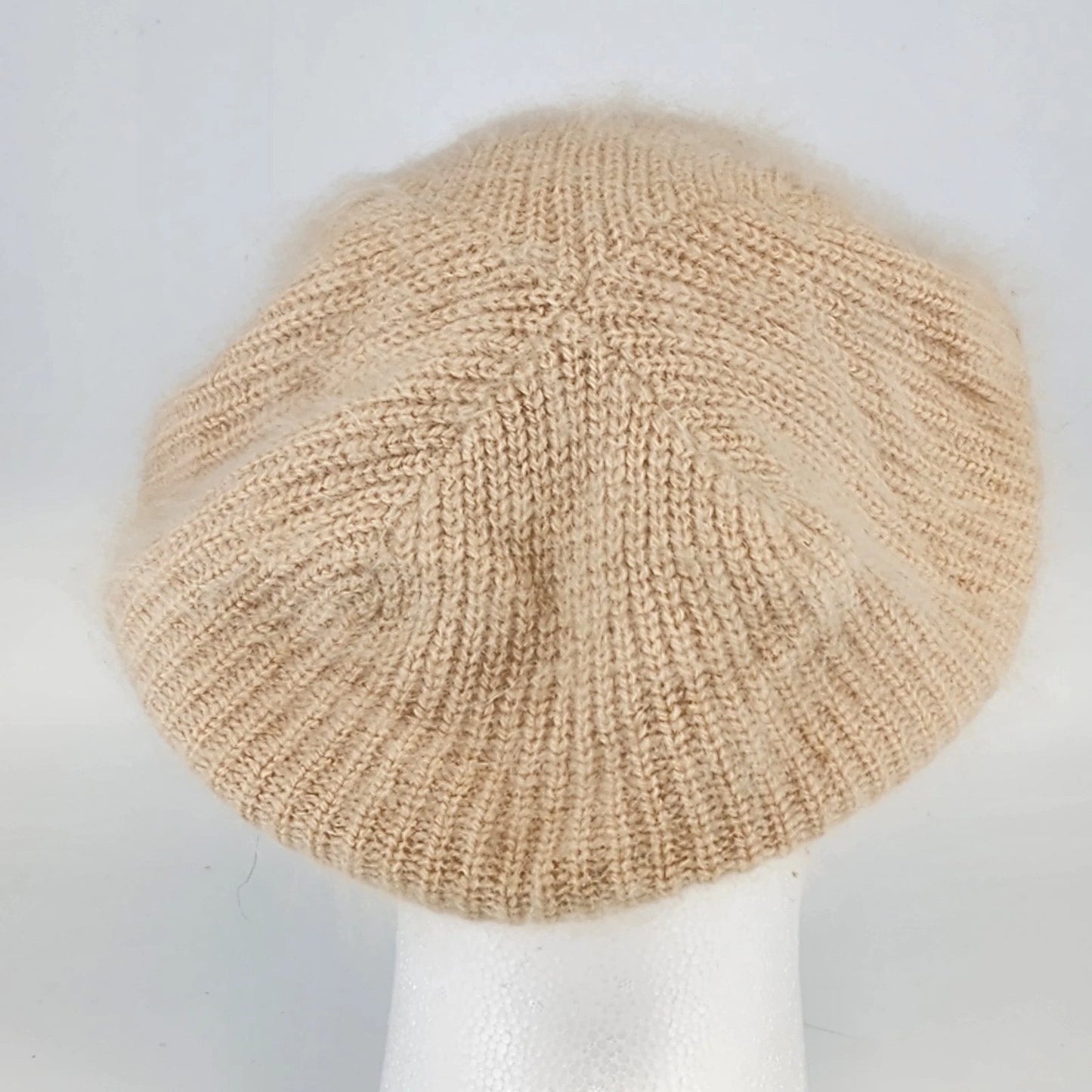 Beige Italian Style Beret Women’s Knit Beanie Hat Cap Soft One Size Classic Chic