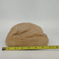 George Tan Canvas Newsboy Cap Flat Driving Hat Multi Panel Mens Small Spot Vtg