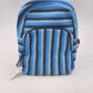 Vera Bradley Crochet Backpack Woven NWT Light Blue Navy Straps 12.75” x 10.5