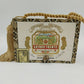 Wood Cigar Box Purse Arturo Fuente Dominican Republic Rothschilds Rope Handle