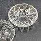 2 Pressed Glass Bobeche Chandelier Part Cups 4" Scalloped Edge