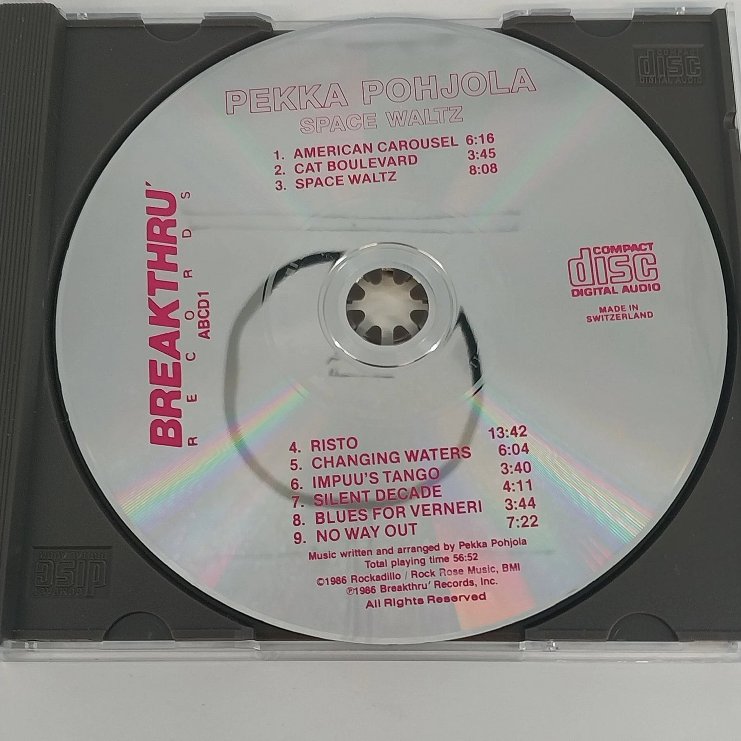 Pekka Pohjola Space Waltz CD 1986 Jazz Fusion Scandinavian Import Breakthru