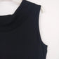 Rafaella Black Mock Neck Sleeveless Knit Top Womens Large Cotton Blend Vietnam