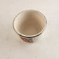 Hotoven Harker Pottery Cooking Ware 2" Cup Cross Stitch Pattern w Silver Rim