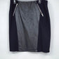 Chelsea Theodore Black Pencil Skirt Women's 10 Faux Leather Panel Zip China