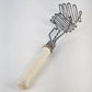 Double Wire Potato Masher White Wood Handle Farmhouse Kitchen Tool 11.5" Vintage