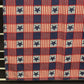 Red White and Blue with Stars Linen Table Runner Vintage July 4th Themed 92"x20"